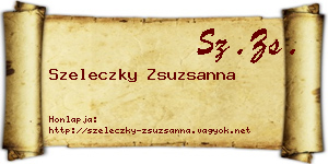 Szeleczky Zsuzsanna névjegykártya